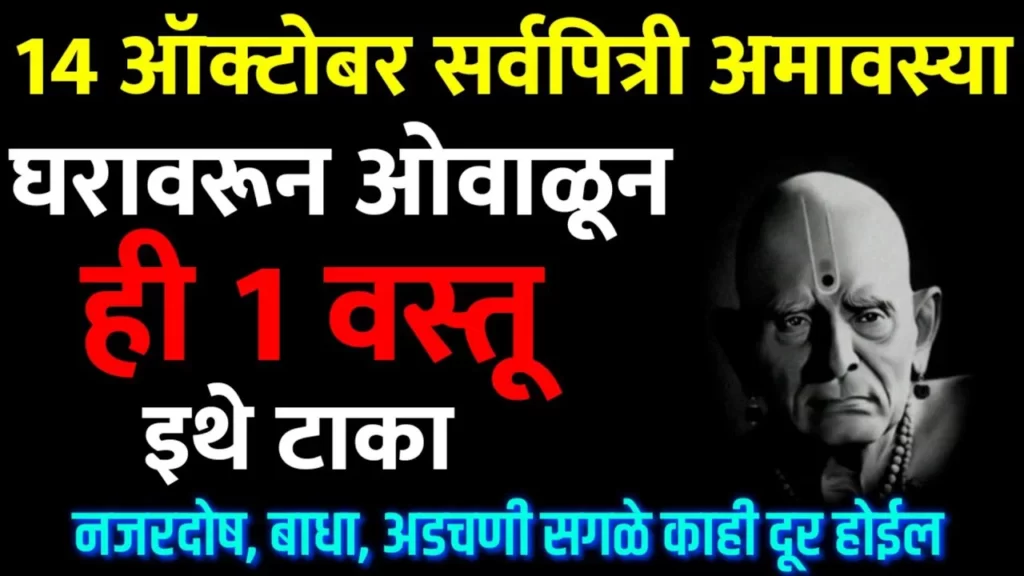 14 ऑक्टोबर सर्वपित्री अमावस्या घरावरून ओवाळून ही 1 वस्तू इथे टाका..