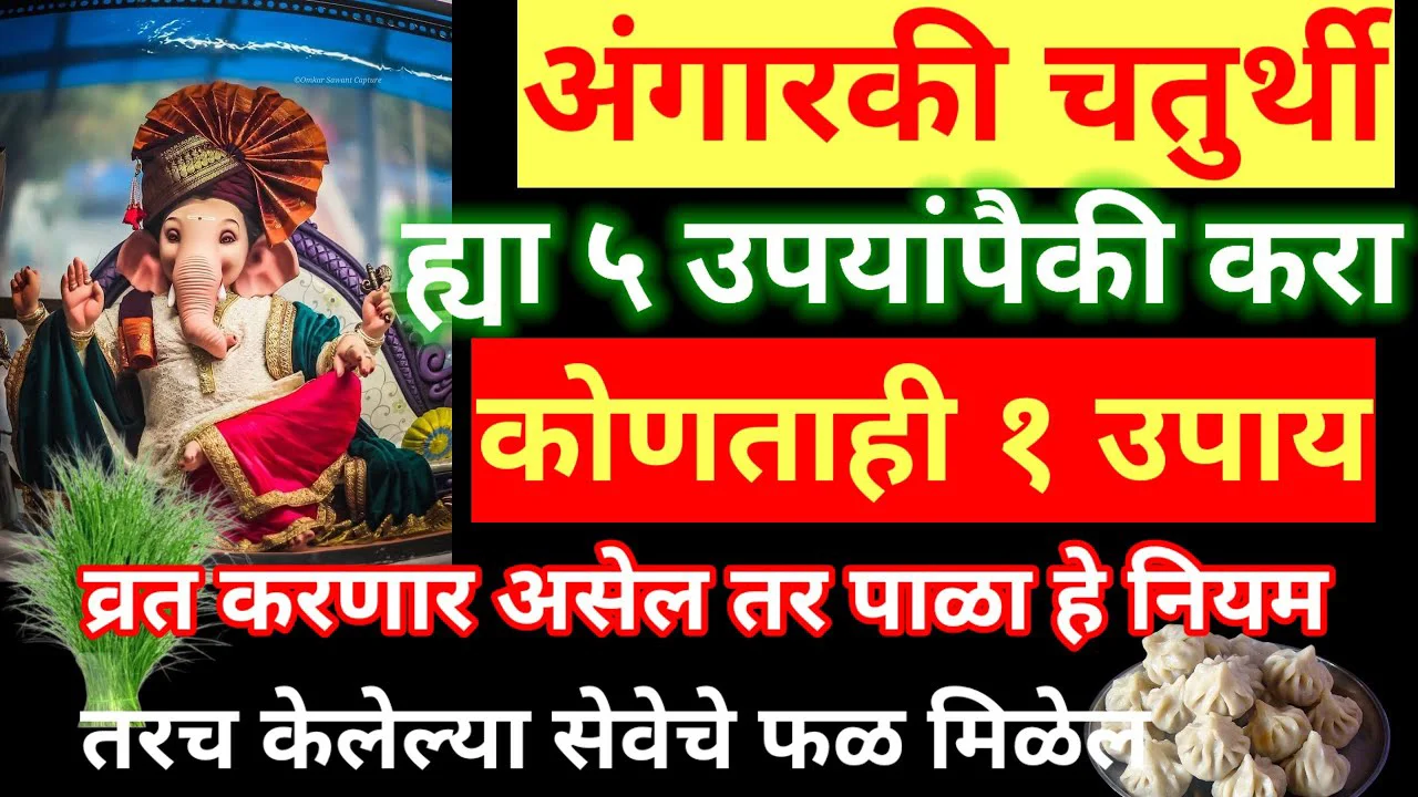 अंगारकी चतुर्थी ह्या 5 उपयांपैकी करा कोणताही 1 उपाय, व्रत करणार असेल तर पाळा हे नियम..